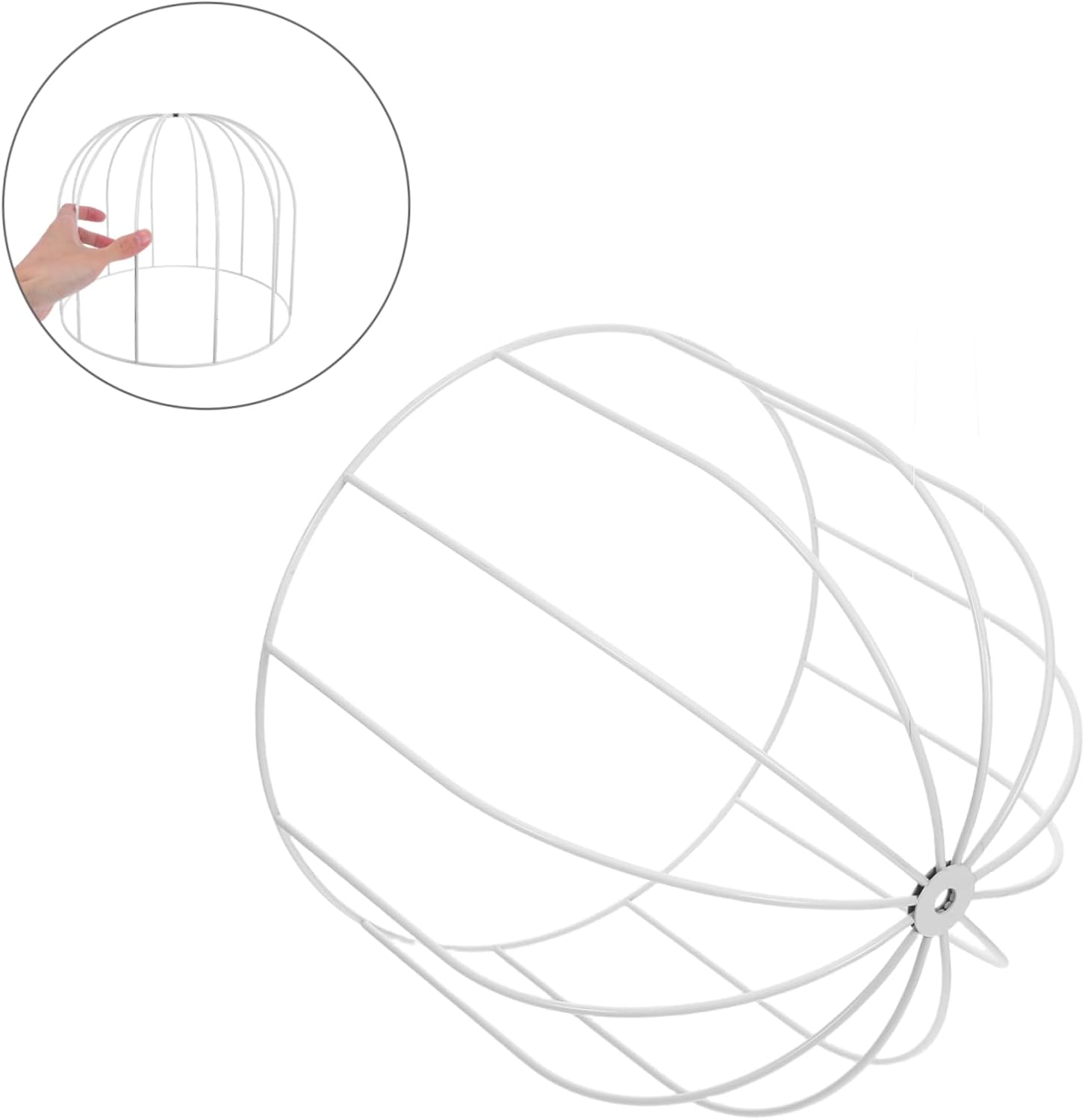 TEHAUX Metal Wire Chandelier Frame Hoop Diy Lampshade Rack for Hanging Fixture Shade