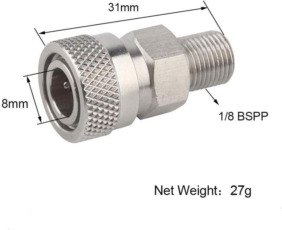 🛒 Crаzу Dеаlѕ Gurlleu 1/8 BSPP Male to 8MM Female Quick-Disconnect Connector Stainless Steel Adapter