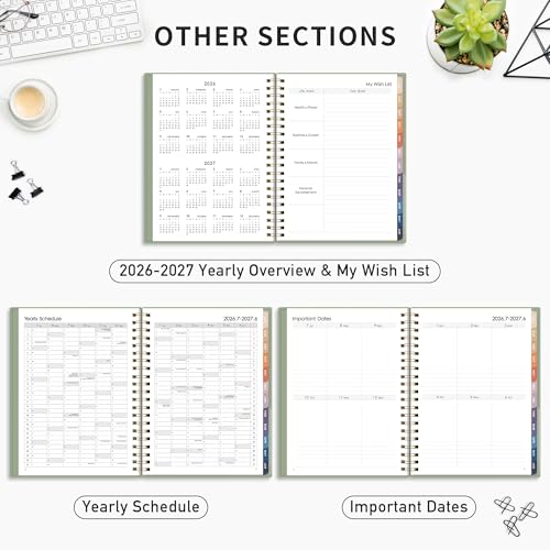 Image of RETTACY Academic Planner 2025-2026 8.5 x 11 (Light Green)