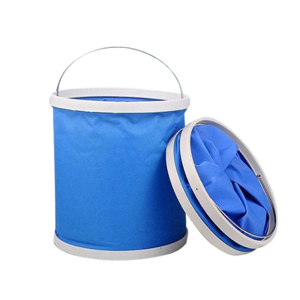 Portable Seau Pliant, Portable Seau Pliable Transporteur d'eau Bac De Lavage pour Camping Randonnée Pêche Voyage, 9L Multifonction