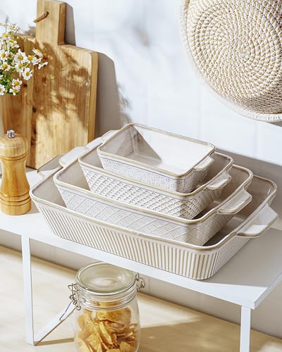 getstar Ceramic Bakeware Sets of 4, Casserole Dishes for Oven, Ceramic Cookware Set, Baking Pan Set - Image 7