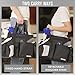 SCAVATA Compact Wearable Cleaning Caddy, Small Supplies Organizer with Handle & Shoulder Straps for Housekeepers, Under Sink & Car Cleaning Tool Organizer Bag (Black)