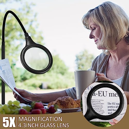 Delixike Magnifying Glass with Light and Stand - Image 2