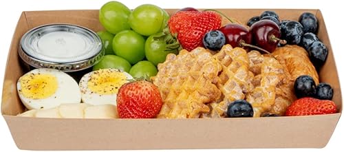 Miniatura 14 de Restaurantware Matsuri Vision - Bandejas de sushi grandes de 9 x 6 x 1.5 pulgadas, 100 cajas de embalaje de sushi a prueba de grasa, tapas se venden