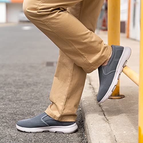 TIOSEBON Men's Mesh Slip On Walking Shoes Loafers-Work Drving Tennis Shoes4