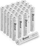 🔋BONAI NI-MH AAA Akku hat keine Memory-Effekt,enthält keine Verschmutzung wie Hg/Cd/Pb.DBCK Stahle Schale können die Batterie vor Explosion wegen Überdruck schützen.