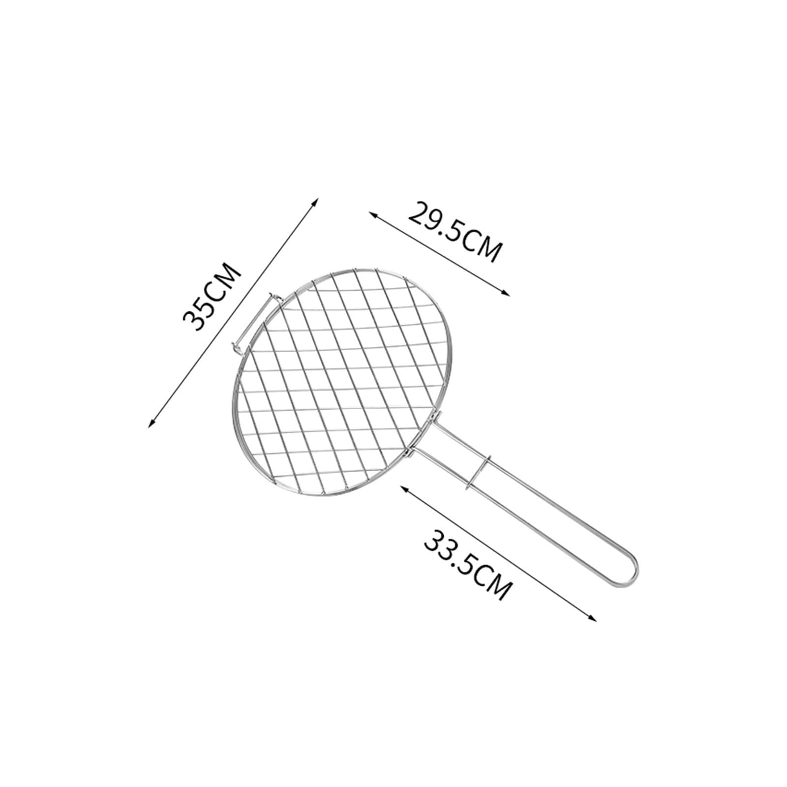 Genérico Griglia for Barbecue Pieghevole con Maniglia for Pesce, griglia for Frutti di Mare, Accessori for(S Fish Shape)