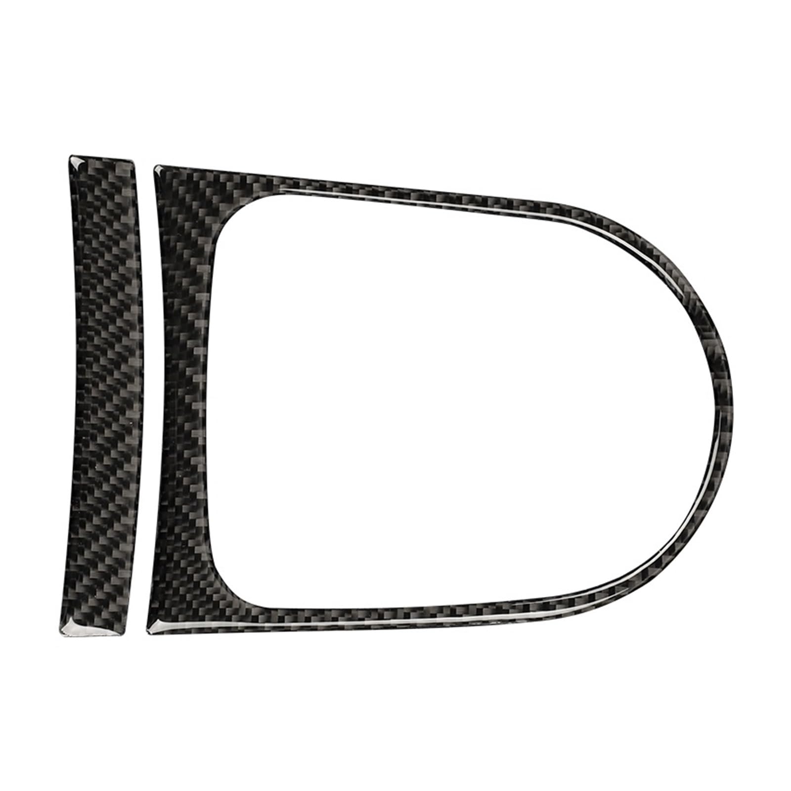 THXZINGLWG Compatible for Mustang GT 2015-2021 Accessories Carbon Fiber Interior Car Gear Shift Box Panel Cover Trim Frame Decorative Kit Sticker(Style B(Black),RHD)