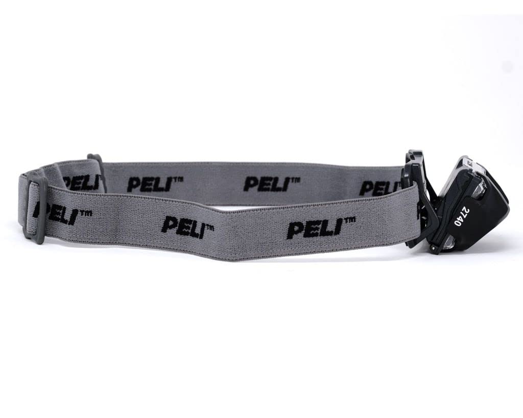 PELI 2740 Latarka czołowa LED na kemping, do biegania i innych aktywności na zewnątrz, zgodna z systemami noktowizyjnymi, wodoodporna (IPX4), kolor: czarny