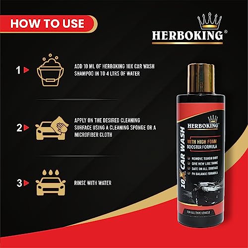 Image of 10x Car Wash Shampoo High Foam Booster Concentrate Formula for Car Cleaning Remove tough dirt Safe on Paint Ph Balance Formula[200ml]