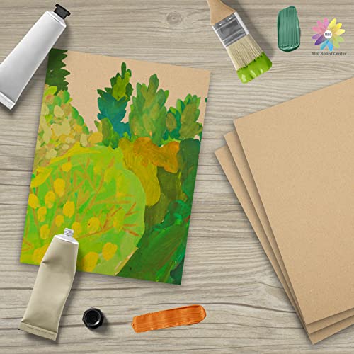 Image of Mat Board Center, 50 Corrugated Cardboard Sheets 9x12 Inches Flat Card Board Inserts for Packing, Shipping, Mailing, DIY Crafts