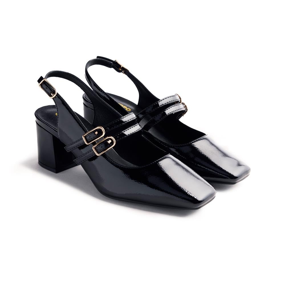 GIOSEPPO Women's Sodus Platform, Black/White, 7.5 UK