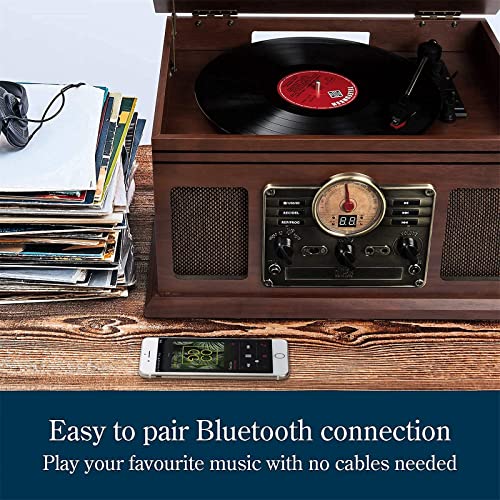 Tourne-Disque rétro, Tourne-Disque, Platine Vinyle avec Haut-parleurs USB Lecture MP3 Bluetooth Radio FM Lecteur CD et… - Les Beatles, Paul McCartney, John Lennon, RIngo Starr, George Harrison Tourne-Disque rétro, Tourne-Disque, Platine Vinyle avec Haut-parleurs USB Lecture MP3 Bluetooth Radio FM Lecteur CD et… – Image 3