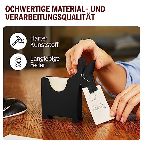 Morris der Esel: Schreibtisch-Memohalter | Niedliches Schreibtischzubehör & Bürobedarf | Schreibtischdekoration | Schreibtischbedarf: Halter & Spender | Haftnotiz-Halter |von Monkey Business (Schwarz)