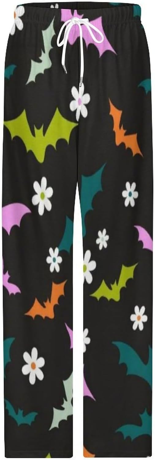 Bats Halloween Mens Pajama Pants Bottoms Sleep Lounge Sleepwear Trousers with Pockets