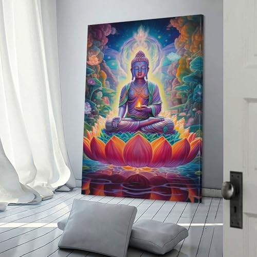 Bouddha murale deco impression sur toile affiche decoration interieure zen 30x45
