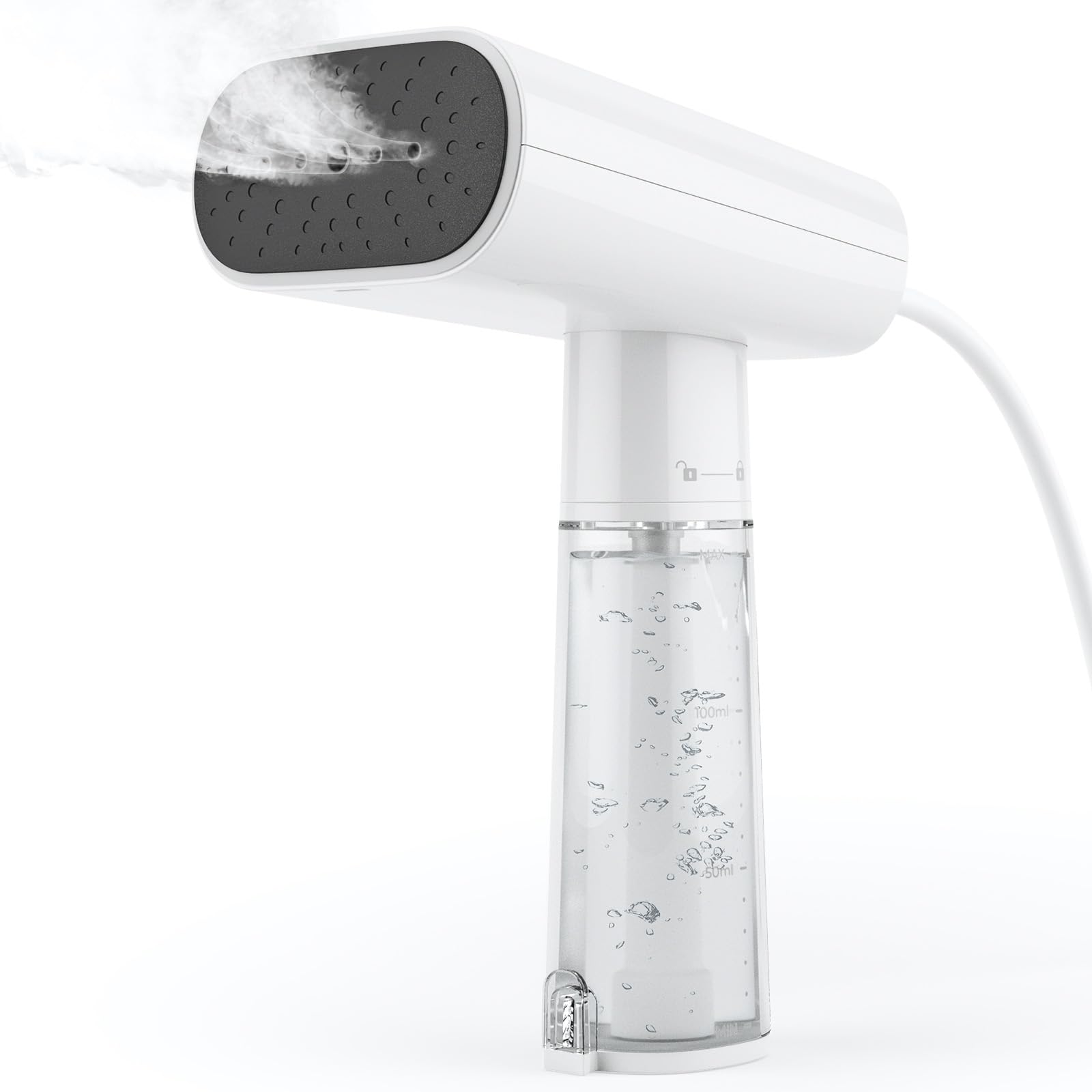 Vpcok Bezpośrednie Zelazko Parowe Mocy 1000W ze Zbiornikiem na Wodę 150ML Nadaje się do Pionowego, Poziomego, Przenośnego Zelazka Ręcznego Żelazko ParoweSzybkie Nagrzewanie, Usuwanie Zmarszczek Ubrań