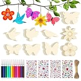 【Matériaux de Qualité Supérieure】Fabriquées à partir de bois naturel de haute qualité, ces pièces sont non toxiques et inodores. Leur surface lisse facilite l'écriture et la peinture, garantissant durabilité et longévité.