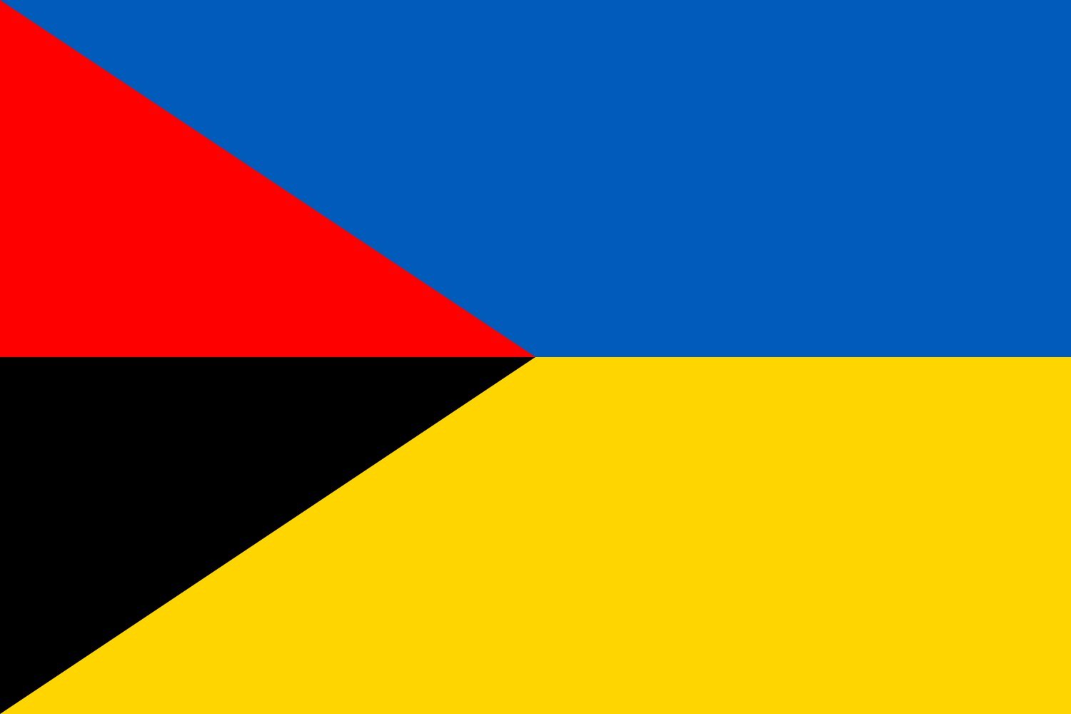 Drapeau Kalush raion grand modèle pour décoration et célébration