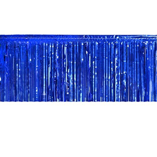 Blue Metallic Fringe Table Skirt (14' Long x 29