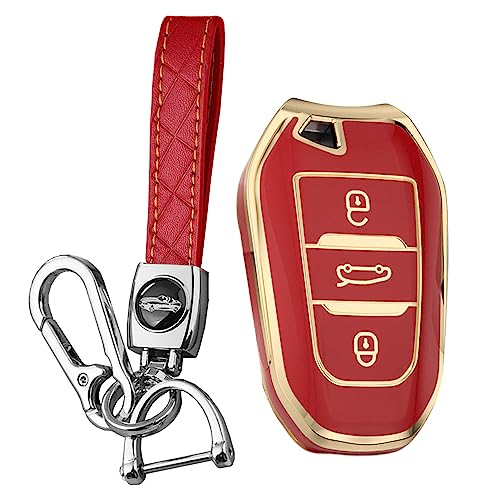 [KUNIO] L[z_[ L[P[X vW[p X}[gL[ VR Peugeot 3008 208 308 508 408 2008 307 4008 VgG sJ\ 2016-2018 ɓKp L[Jo[ TPU RJo[ h 