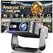 2026 Neuer Mini Beamer 4K Smart Beamer 【Offizielle Apps】 Native 1080p 1200 Lumen Auto Keystone Autofokus mit WiFi 6 BT5.2 HDMI Handy& TV 360°Drehständer Tragbar/Niedriggeräusch Outdoor/HeimProjektor