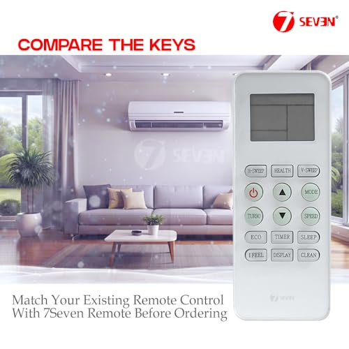 Image of 7SEVEN Compatible with Blue Star Remote 1 Ton 3 Star Inverter Split Ac 240 Model Suitable Only on IC312YBTU and FS312YBTU Model of Air Conditioner
