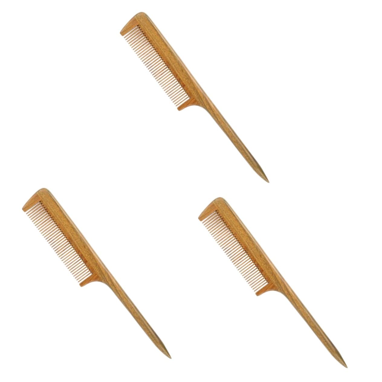 Beaupretty 3pcs teasing combs for women wooden hair comb hair teasing comb Handmade Anti Static Comb wooden comb for women Sandalwood Hair Detangler Hair Combs sandalwood comb fine tooth comb