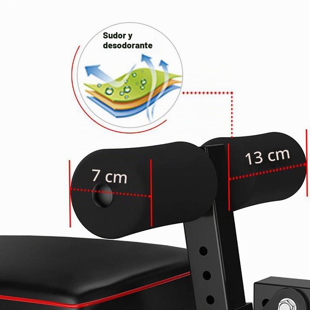 WOERD Banco Plegable Multiusos, Banco de Pesas Ajustable para Gimnasio en Casa, para Entrenamiento de Cuerpo Completo con Plegado Rápido