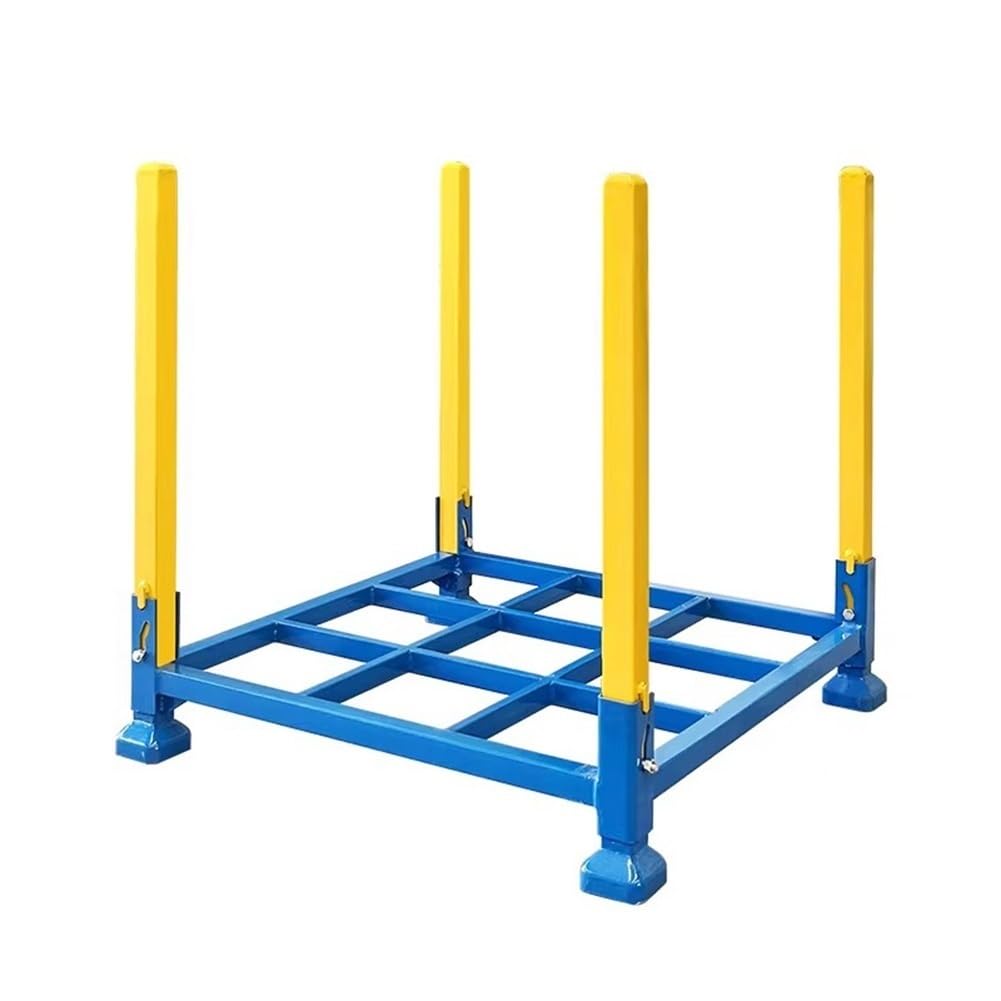 Estante apilable de acero resistente, estantes multifunción de almacenamiento en frío para almacén industrial