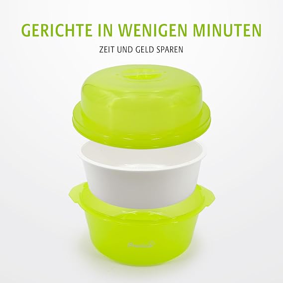 Basilico Steamer for Potatoes and Other Vegetables, Energy Saving and Quick Preparation, Dishwasher Safe, Diameter 23 cm