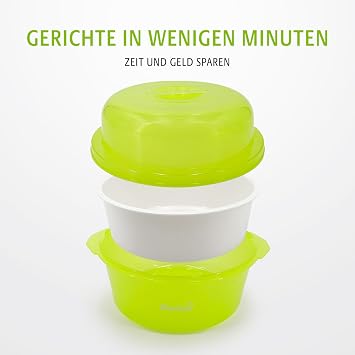 Basilico Steamer for Potatoes and Other Vegetables, Energy Saving and Quick Preparation, Dishwasher Safe, Diameter 23 cm