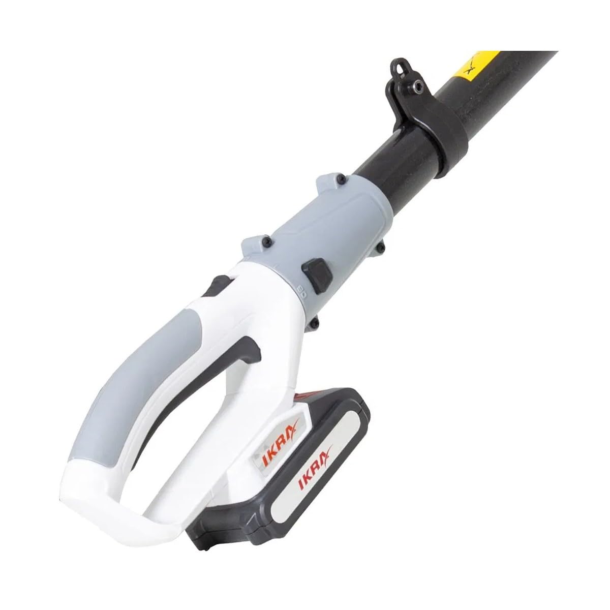 Ikra - Tamaño de seto inalámbrico, 20 V, hoja de 40 cm, batería de litio de 2,0 Ah + cargador de 20 V, palo telescópico hasta 4 m