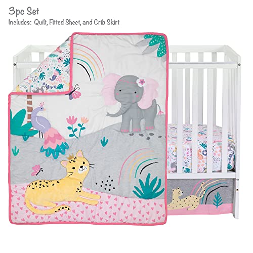 Bedtime Originals Rainbow Jungle 3-Piece Crib Bedding Set,Multicolor,243003V #TOP1