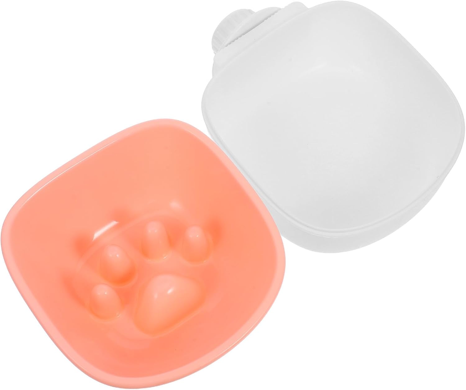 Removable Hanging Pet Water Bowl for Cats and Dogs Abs Slow Feeder | Crate and Apartment Use, Concave Convex Design, Easy Cleaning, Space Saving