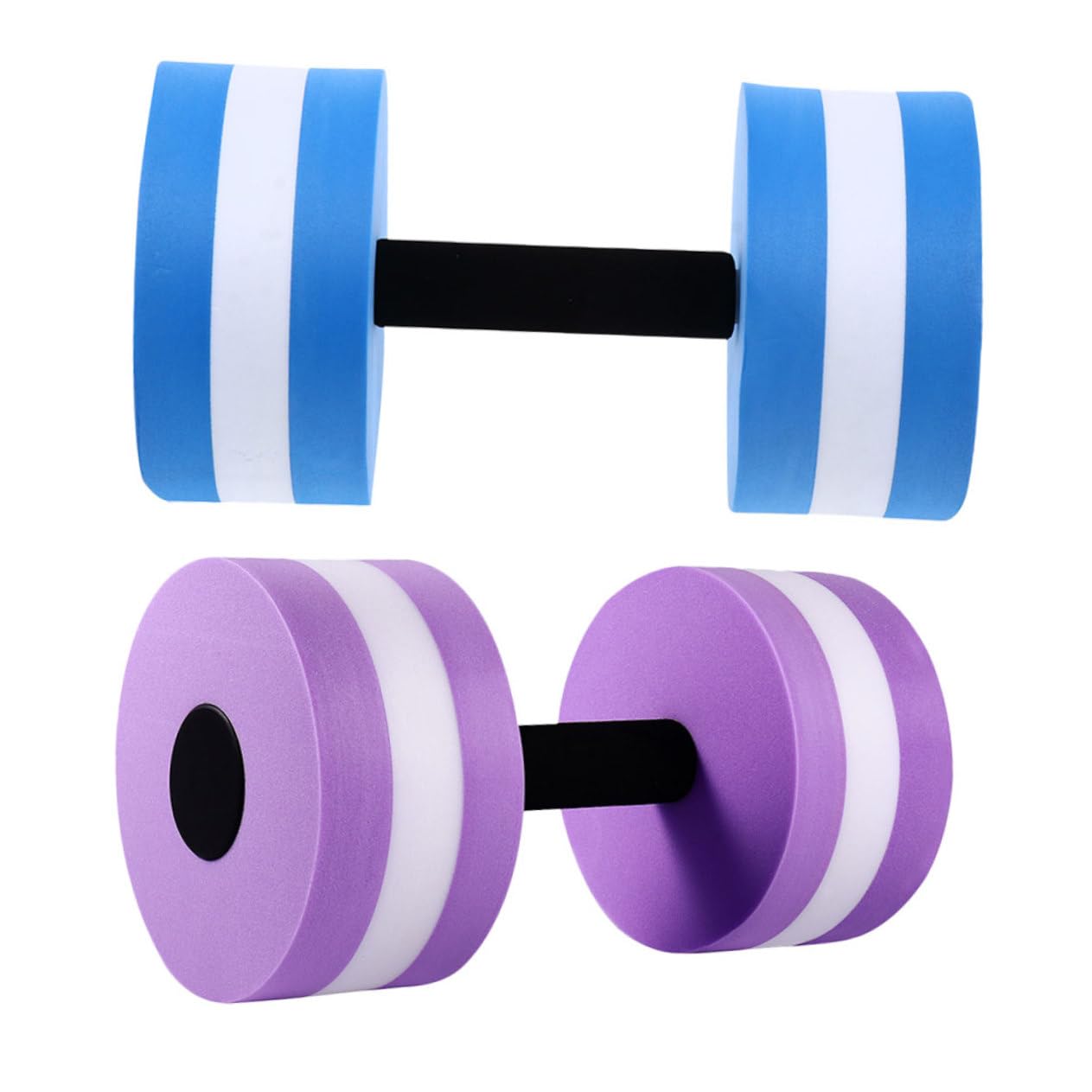 Toyvian 2pcs Aquatic Exercise Dumbbells for Water Aerobics Eva Pool Weights for Full Body Training Lightweight and Buoyant