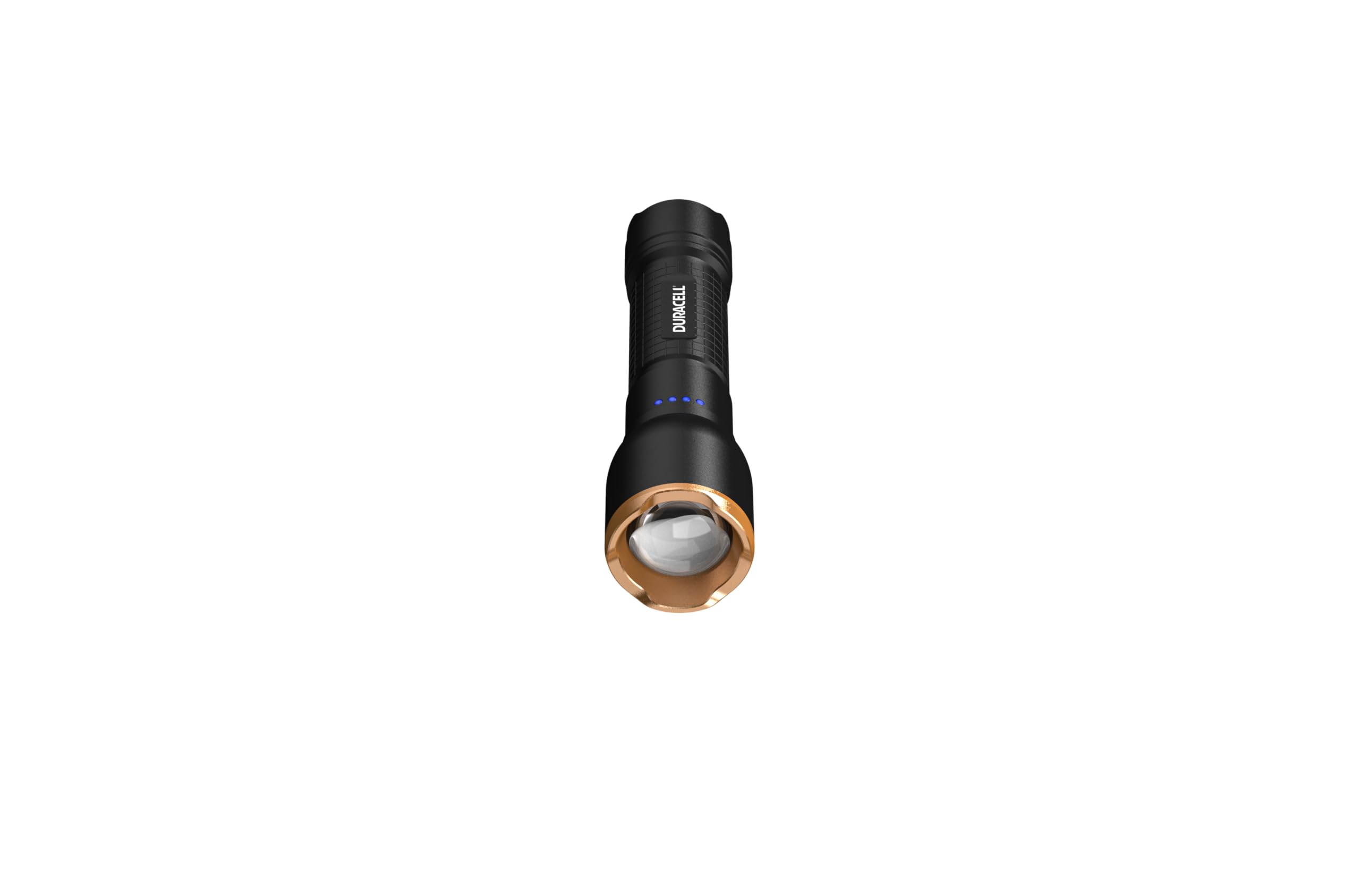 Duracell DF1500R Core Plus - Linterna LED (1500 lúmenes, focal, alcance de 150 m, recargable por USB-C, batería de ion de litio 18650, varios modos de luz, resistente a salpicaduras, carcasa de