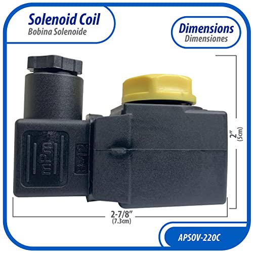 Appli Parts APSOV-220C 208-220 V Solenoid Coil, 50/60 Hz, compatible with multiple refrigerants CFC, HCFC and HFC, Valve body not included