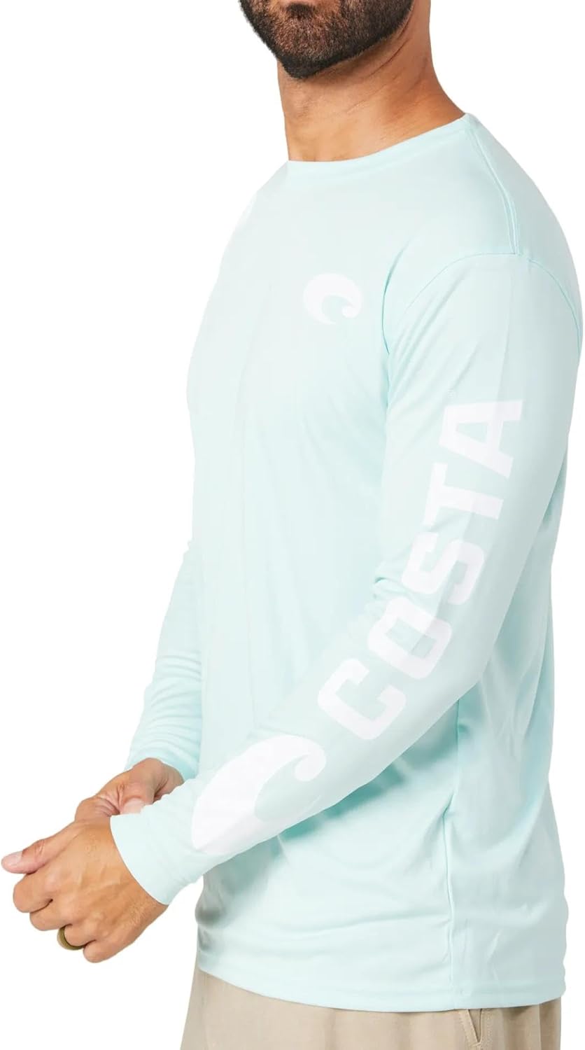 Costa Del Mar Mens Tech Crew Performance Long Sleeve Shirt