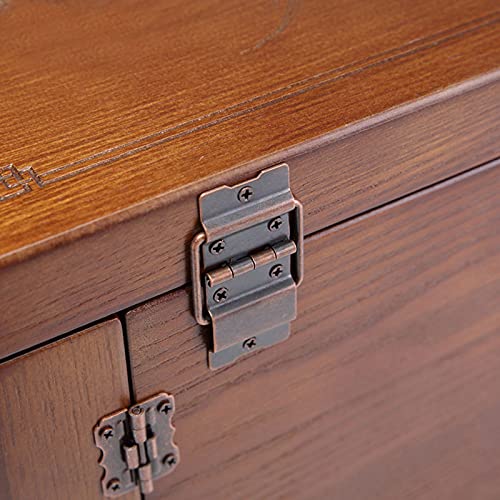 Vielrosse Boîte à bijoux en bois à 5 niveaux avec 4 tiroirs et serrure à combinaison, intérieur en velours avec miroir pour bracelets, boucles d'oreilles, colliers, bagues et montres – vue 5