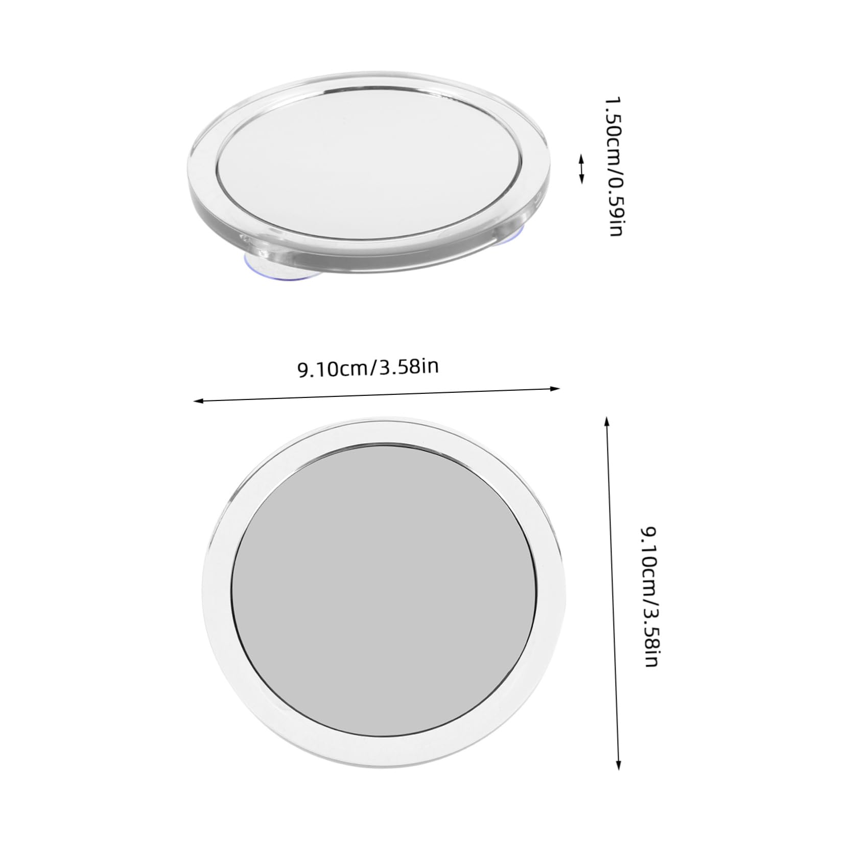 FOMIYES Specchio Da Trucco Portatile Con Ingrandimento 30x 4 Pezzi Per Uso Domestico Costruzione Robusta
