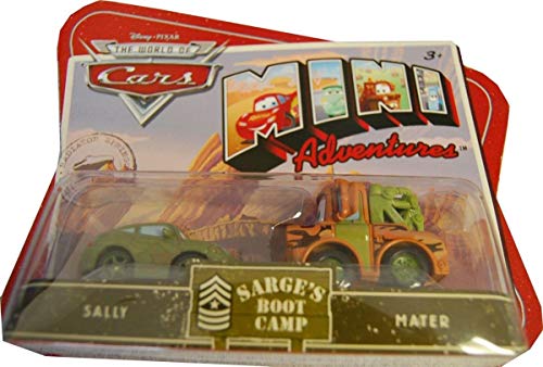 Disneys Pixar Cars Mini Adventures 2 Pk Sarges Boot Camp Sally & Mater