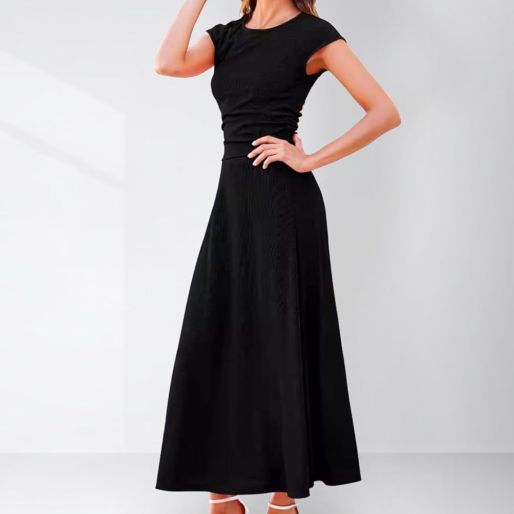 ワンピース ALYSI Women Mid Skirts 105348P5242CB BLACK Amazon.com: Women Two Piece Skirt Set Short Sleeve Knit Crew