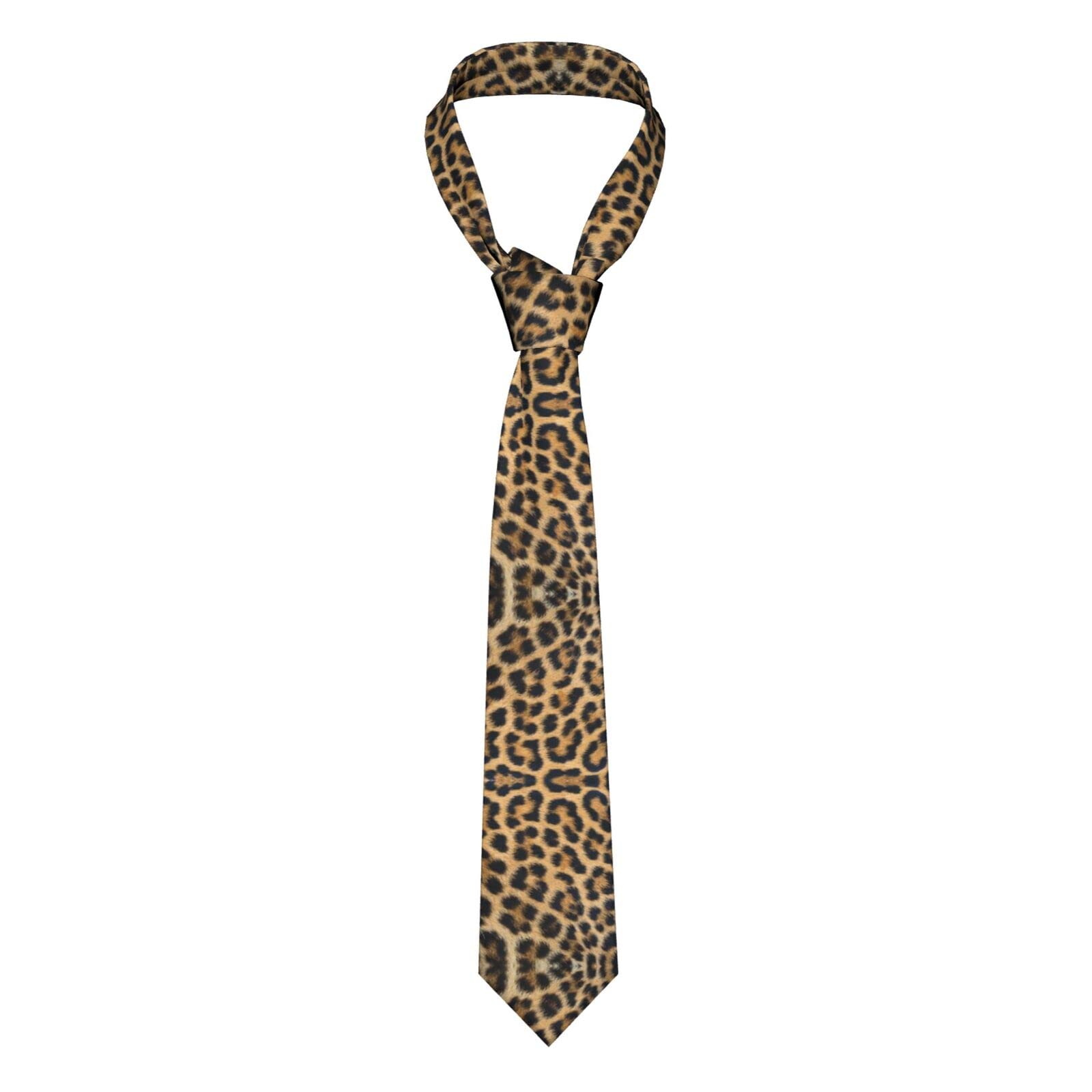 Rough Leopard Print Men Ties Silk Neck Tie For Men Wedding Business Formal Neckties