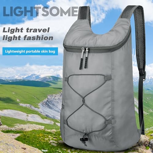 Mochila deportiva ligera plegable 16L para senderismo miniatura 7