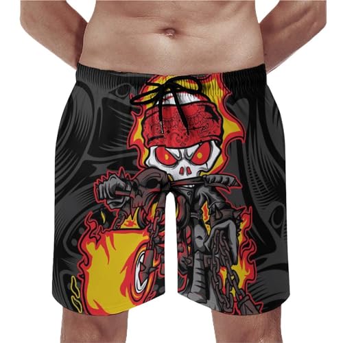 Short de bain homme tête de mort maillot de bain séchage rapide léger