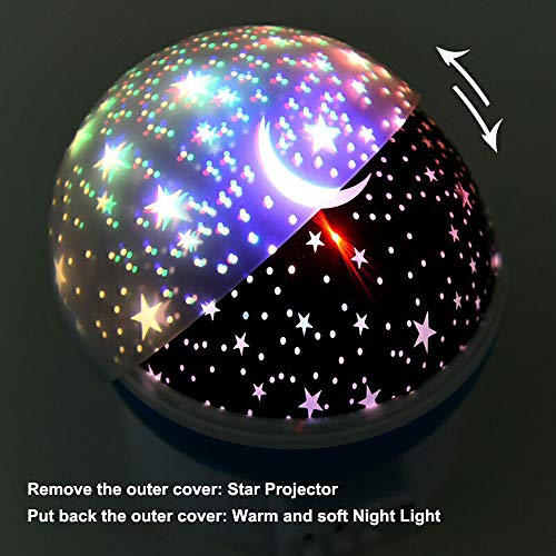 pedkit Lâmpada de mesa do projetor estrela giratório de 360 graus para crianças Star Night Light Mud