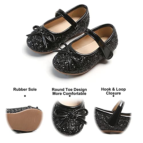 Image of Felix & Flora Toddler Flower Girl Dress Shoes - Girl Ballet Flats Party School Shoes Wedding