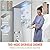 Fuz LED Shower Panel Tower System, 5 Function Stainless Steel Brushed Nickel Shower Tower with Rainfall Shower Head and Handheld, 4 Body Jets and Waterfall Tub Spout, High Pressure Shower Column