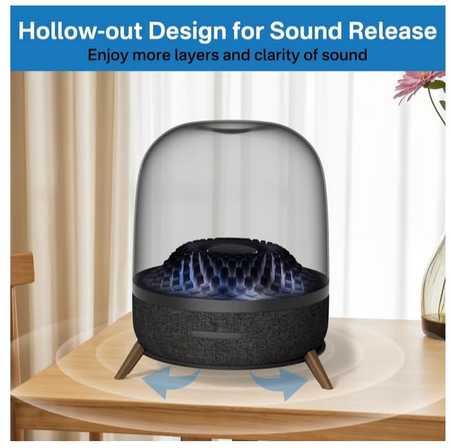 Coyktonty Desktop Speaker Stand for Harman Kardon Aura Studio 4/Aura Studio 3/SoundSticks 4 Speaker Desk Stand, Space Saving Table Desk Stand,Speaker Stand